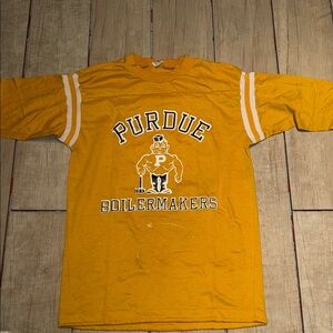 Purdue Boilermakers Yellow Jersey 1970s tag 70s small
